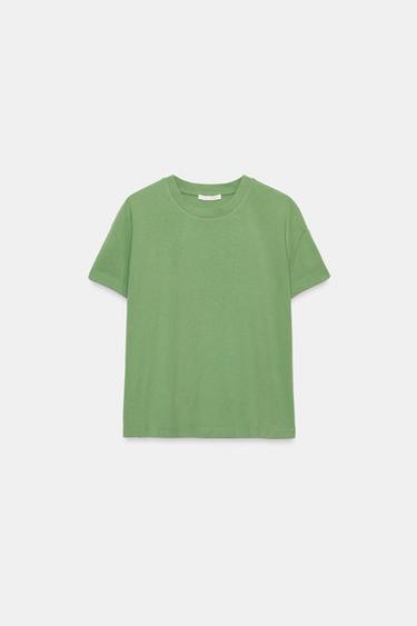 CAMISETA MANGA CORTA - Verde de Zara