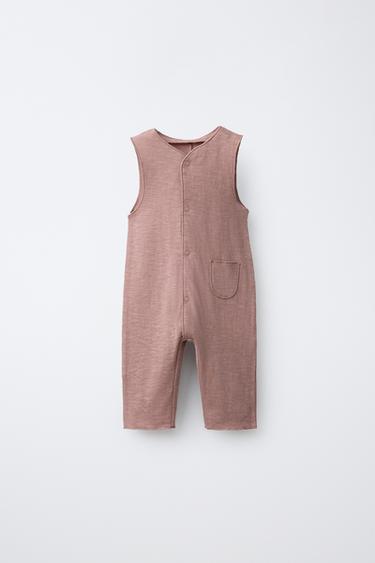 PLAIN LONG DUNGAREES - Chalk pink by Zara