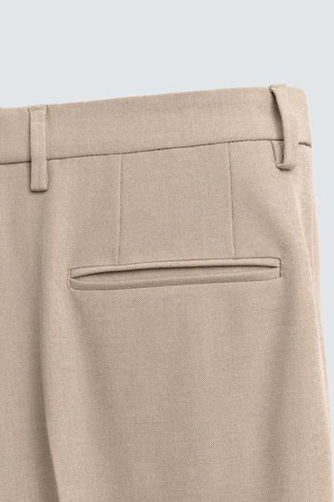 PANTALON DE COSTUME SLIM FIT - Sable / Chiné de Zara - Image 8