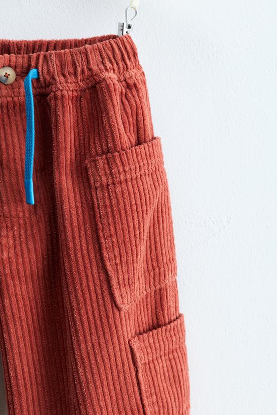 ZARA TIMELESS - PANTALON CARGO EN VELOURS - Rouge orangé de Zara - Image 2