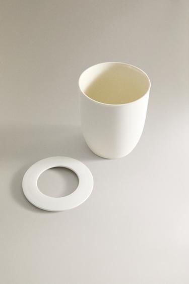 CORBEILLE À PAPIER SALLE DE BAIN CÉRAMIQUE - Blanc de Zara - Image 4