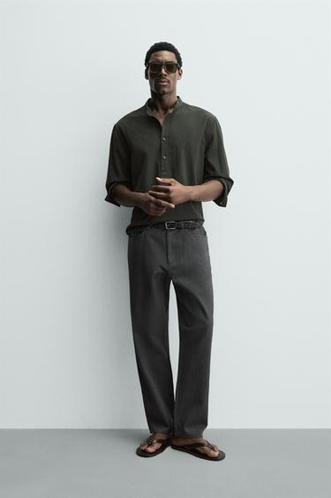 Zara STRAIGHT FIT JEANS - Gray