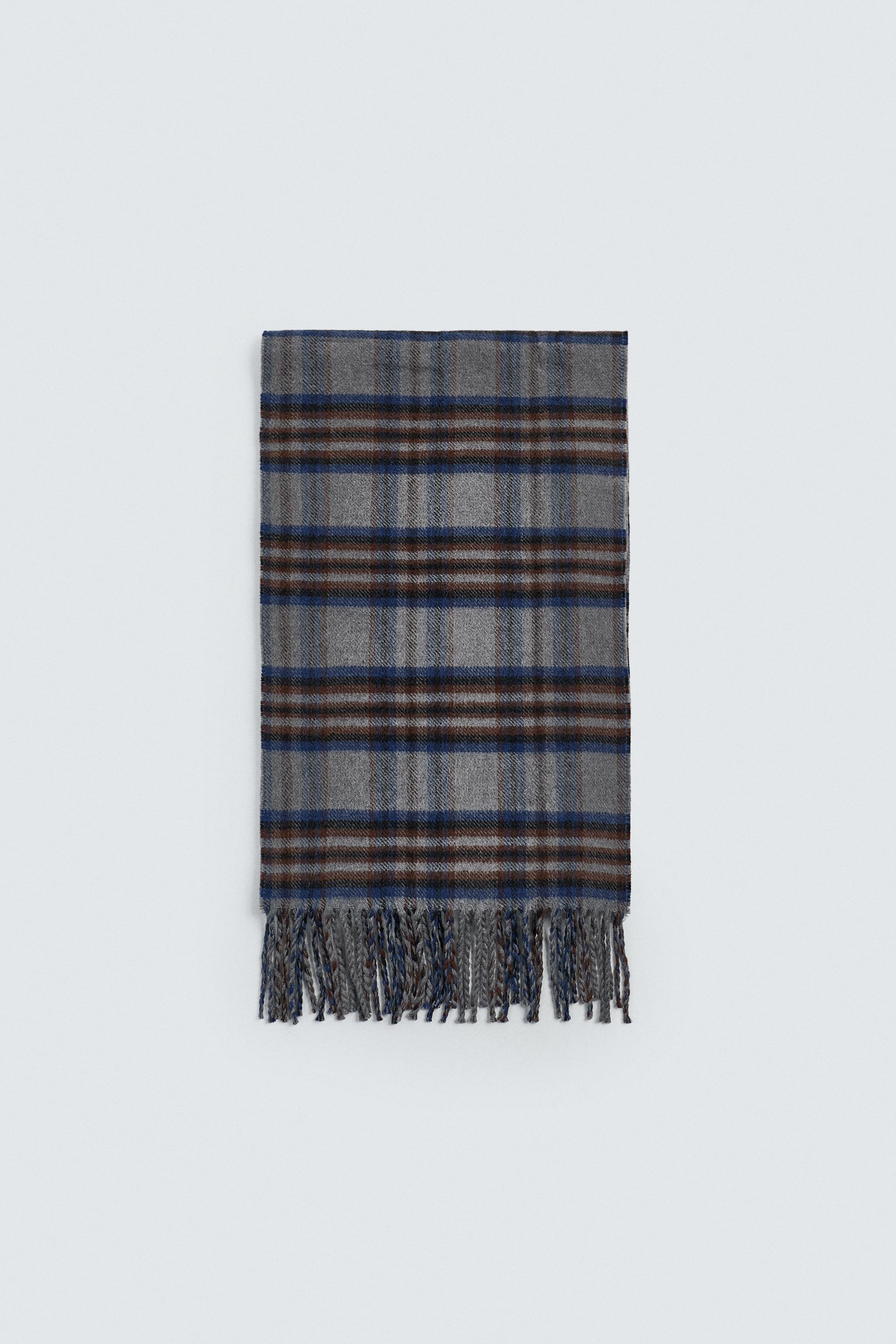 COMBINED PLAID SCARF