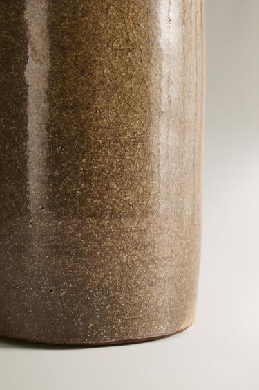 LOW CYLINDRICAL VASE - Brown by Zara - Image 3