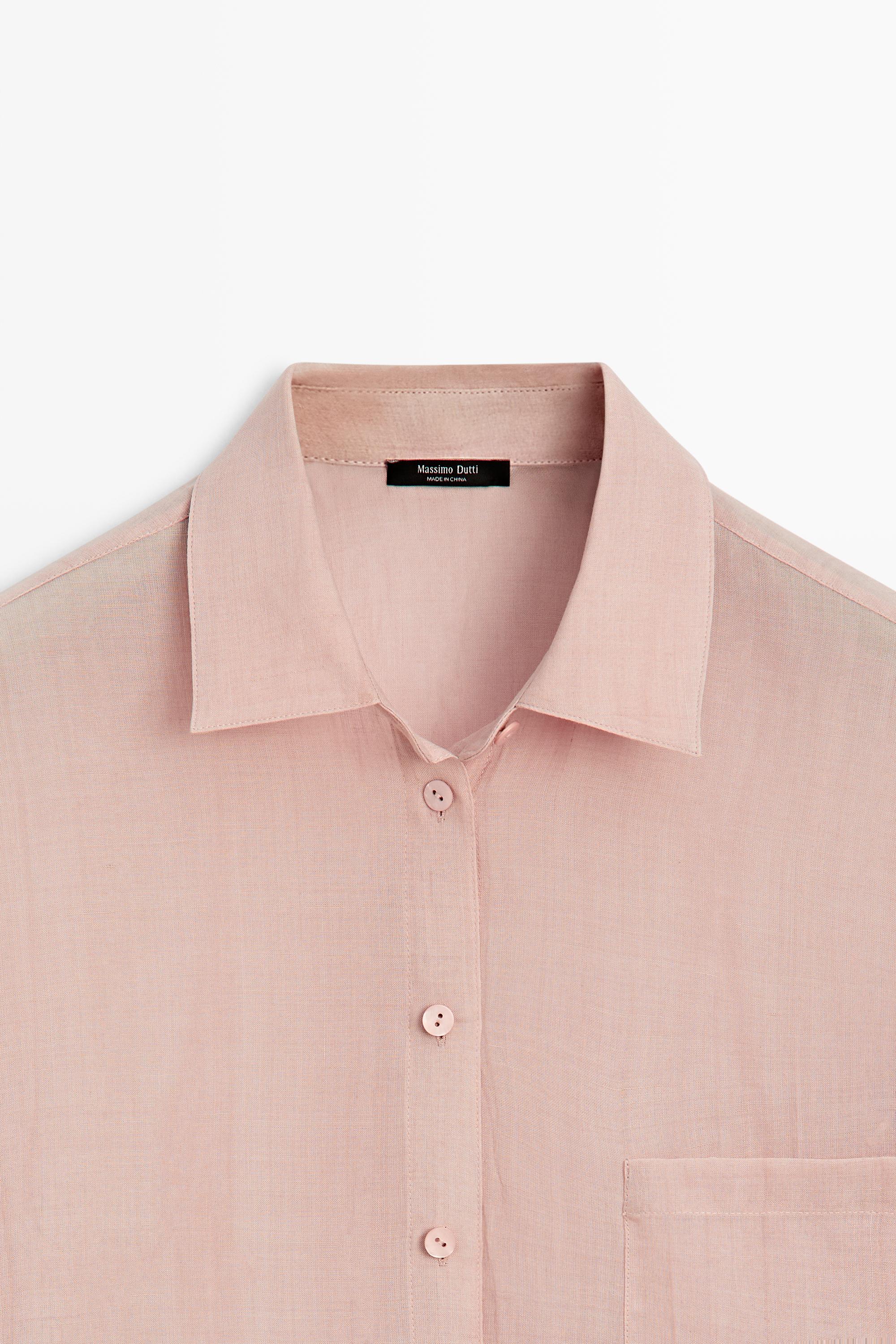 Chemise fluide à poche en ramie