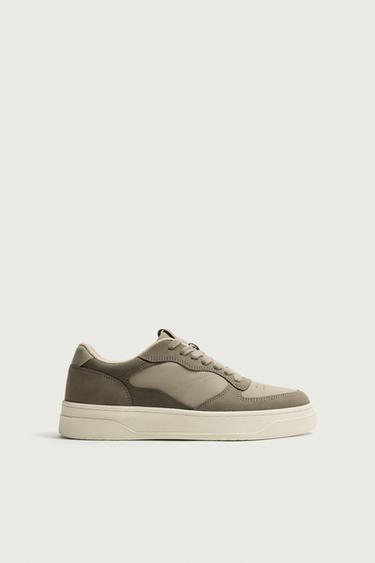 Zara MULTI-PIECE SNEAKERS - Taupe Gray