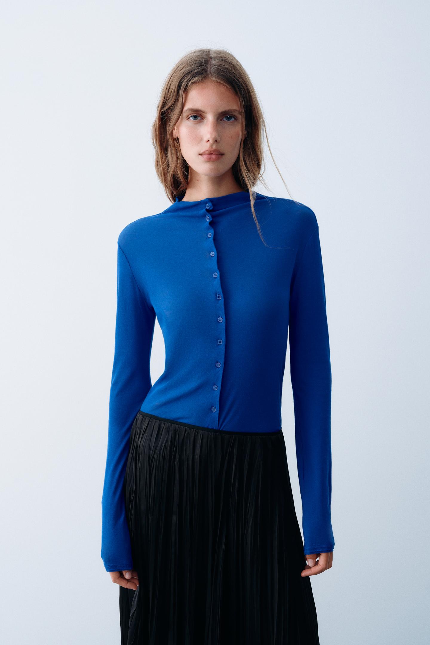 Женская юбка Zara Satin MIDI, цвет: Чёрный — фото 4