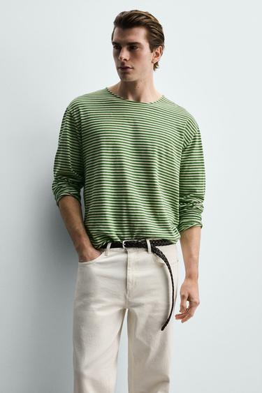 PANTALON STRAIGHT FIT TAILLE BASSE - Blanc cassé de Zara - Image 5