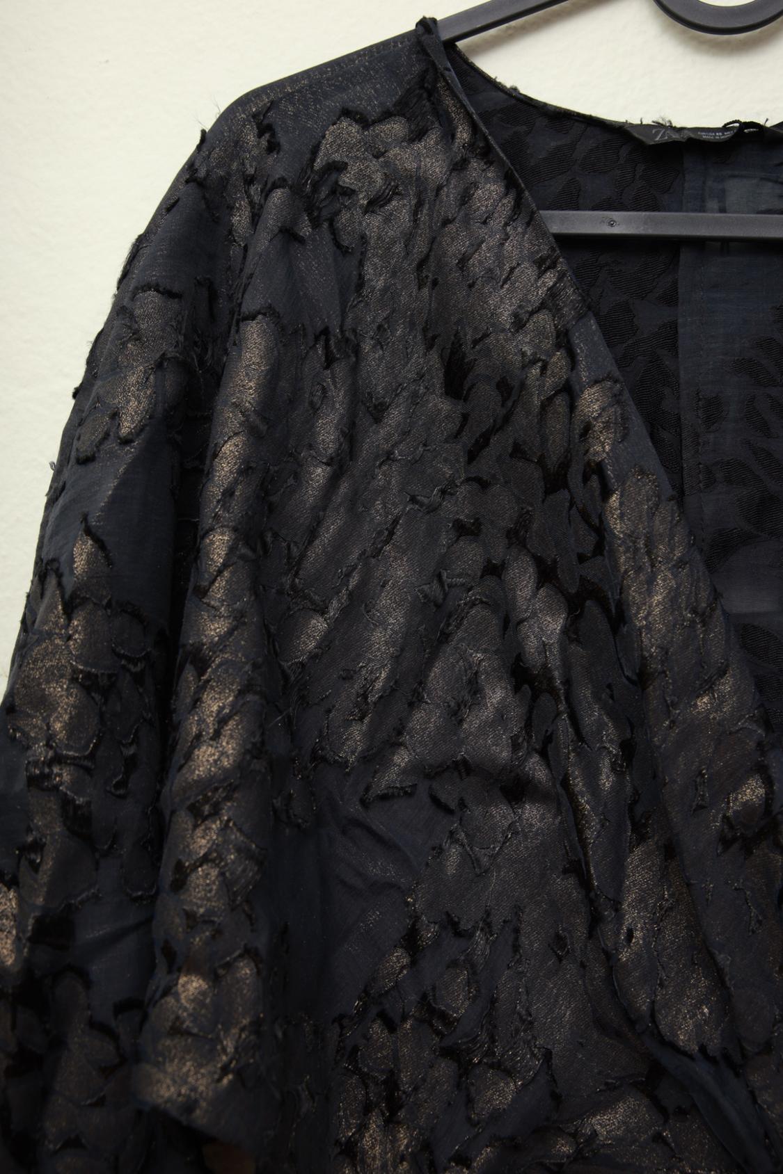 FOIL DRAPED MIDI DRESS - Image 3