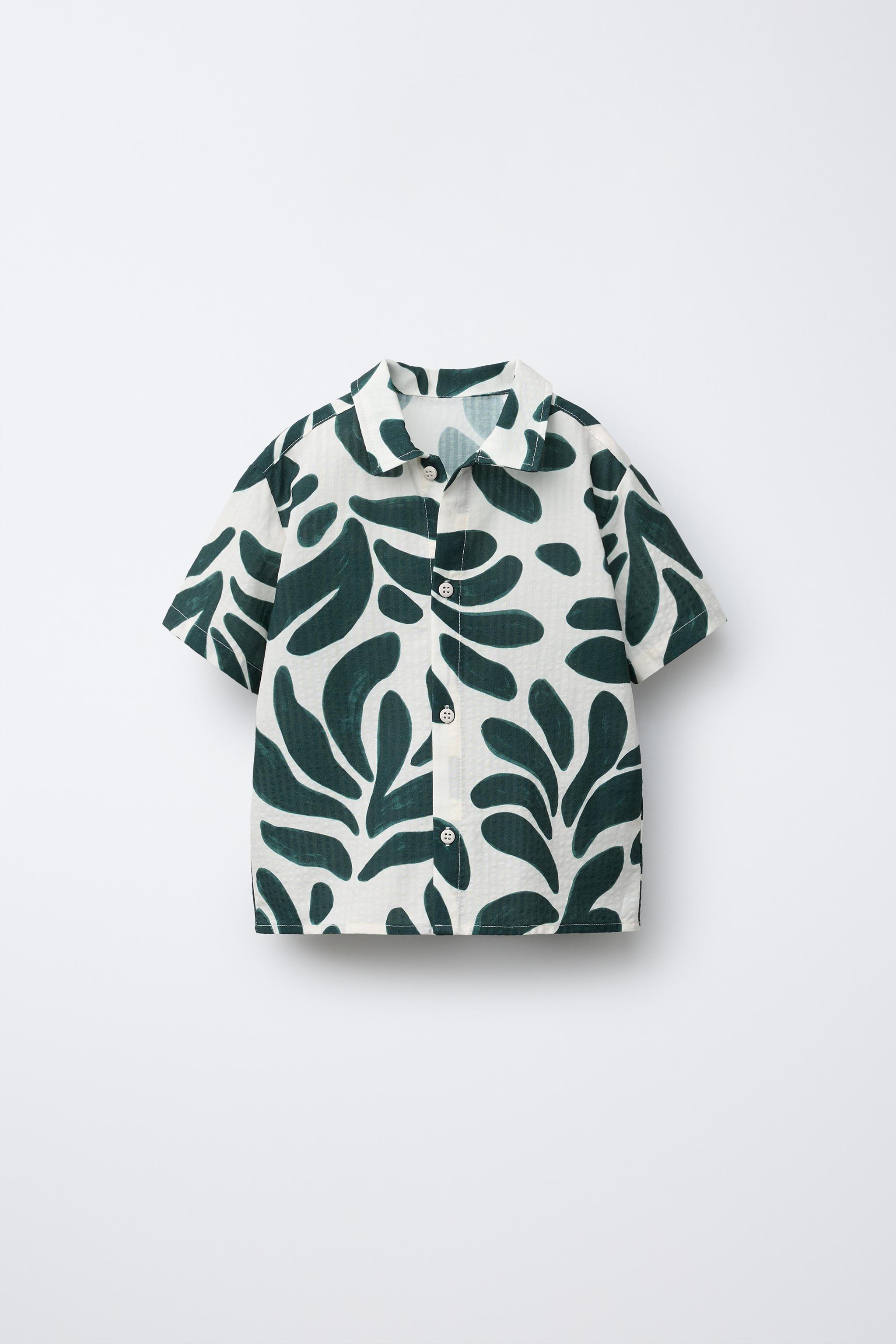 国内発送★ZARA★水彩プリント柄*スウェットシャツ プリント柄シャツ - グリーン | ZARA Japan / 日本