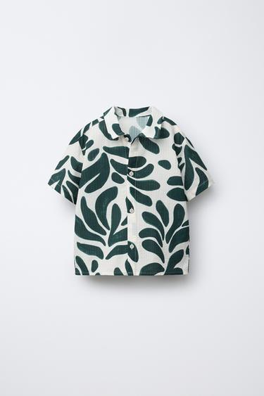 PRINTED SHIRT - Green by Zara