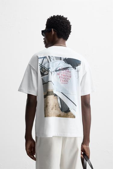 T-SHIRT IMPRIMÉ PHOTOGRAPHIQUE - Blanc de Zara - Image 2
