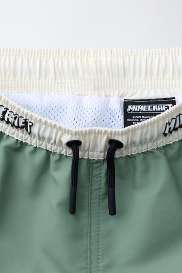 6-14 YEARS/ MINECRAFT © MOJANG AB. ™ SWIM SHORTS - Green by Zara - Image 2