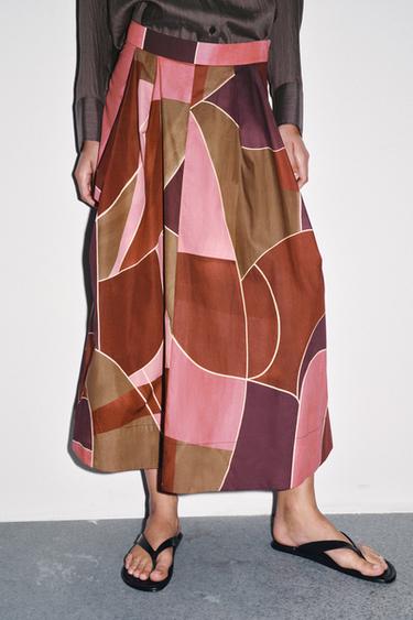 ZW COLLECTION PRINTED MIDI SKIRT - Pink by Zara - Image 3