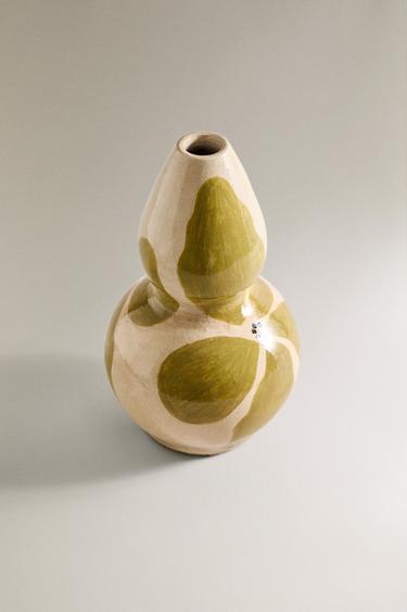 VASE TERRE CUITE FLEURS - Verts de Zara - Image 1