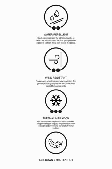 WATER-REPELLENT AND WINDPROOF 50% FEATHER AND 50% DOWN PUFFER JACKET WITH HOODIE - Dark red by Zara - Image 10