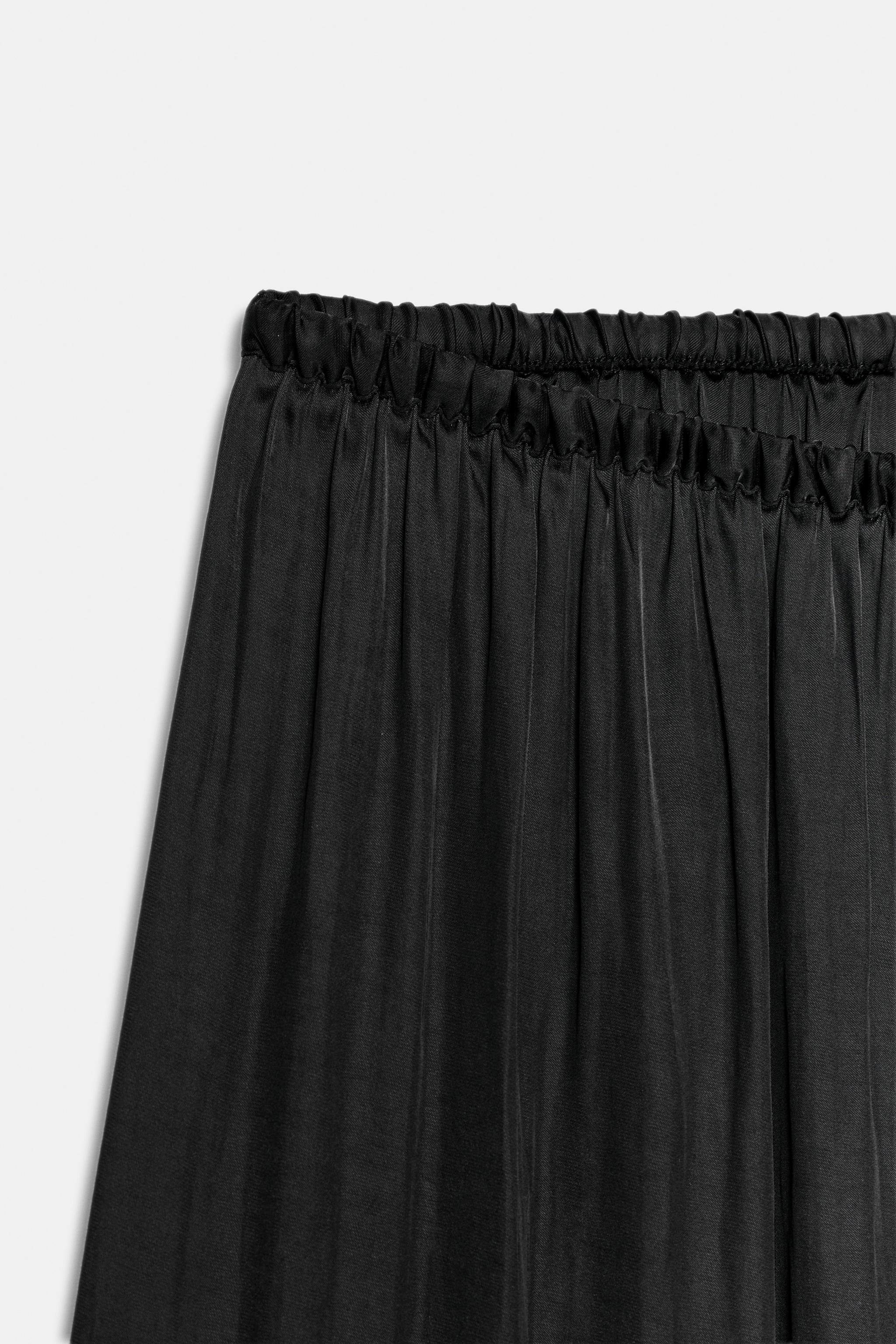 PALAZZO KESİM DÖKÜMLÜ PANTOLON - Görsel 3
