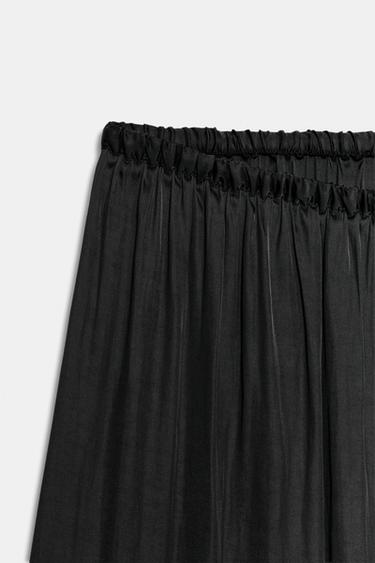 PANTALÓN FLUIDO PALAZZO - Negro de Zara
