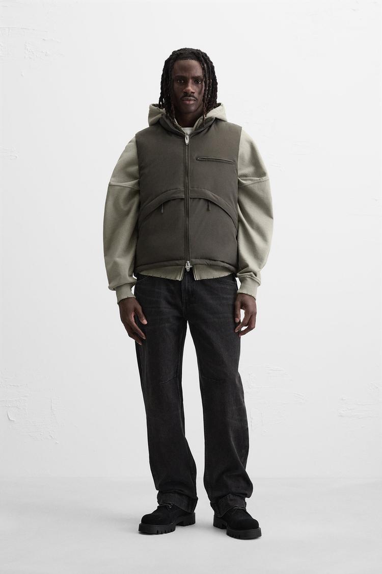 Gris Chaleco Hombre Acolchado Zara Chaleco El Ganso Hombre Chaleco - Main Image