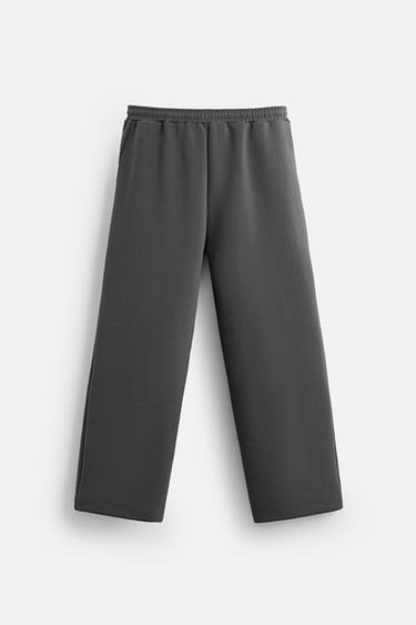 بنطلون JOGGER WIDE FIT تقني - رمادي الخاص بـ Zara