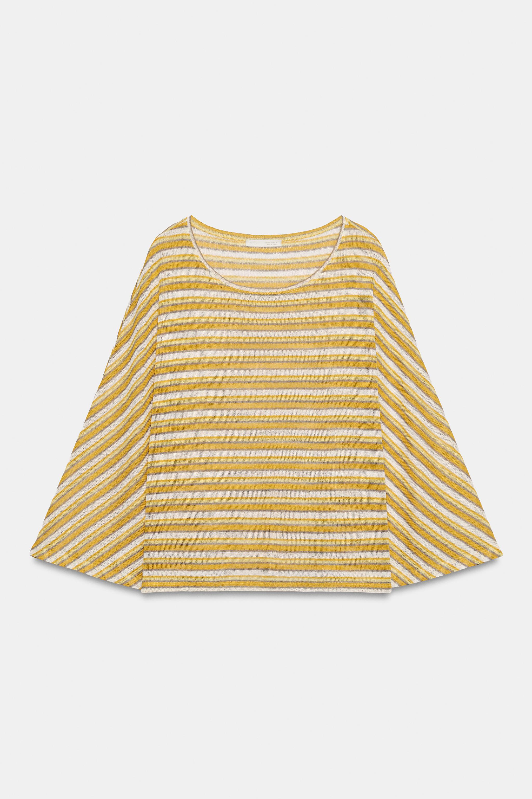 RUSTIC STRIPED CAPE T-SHIRT