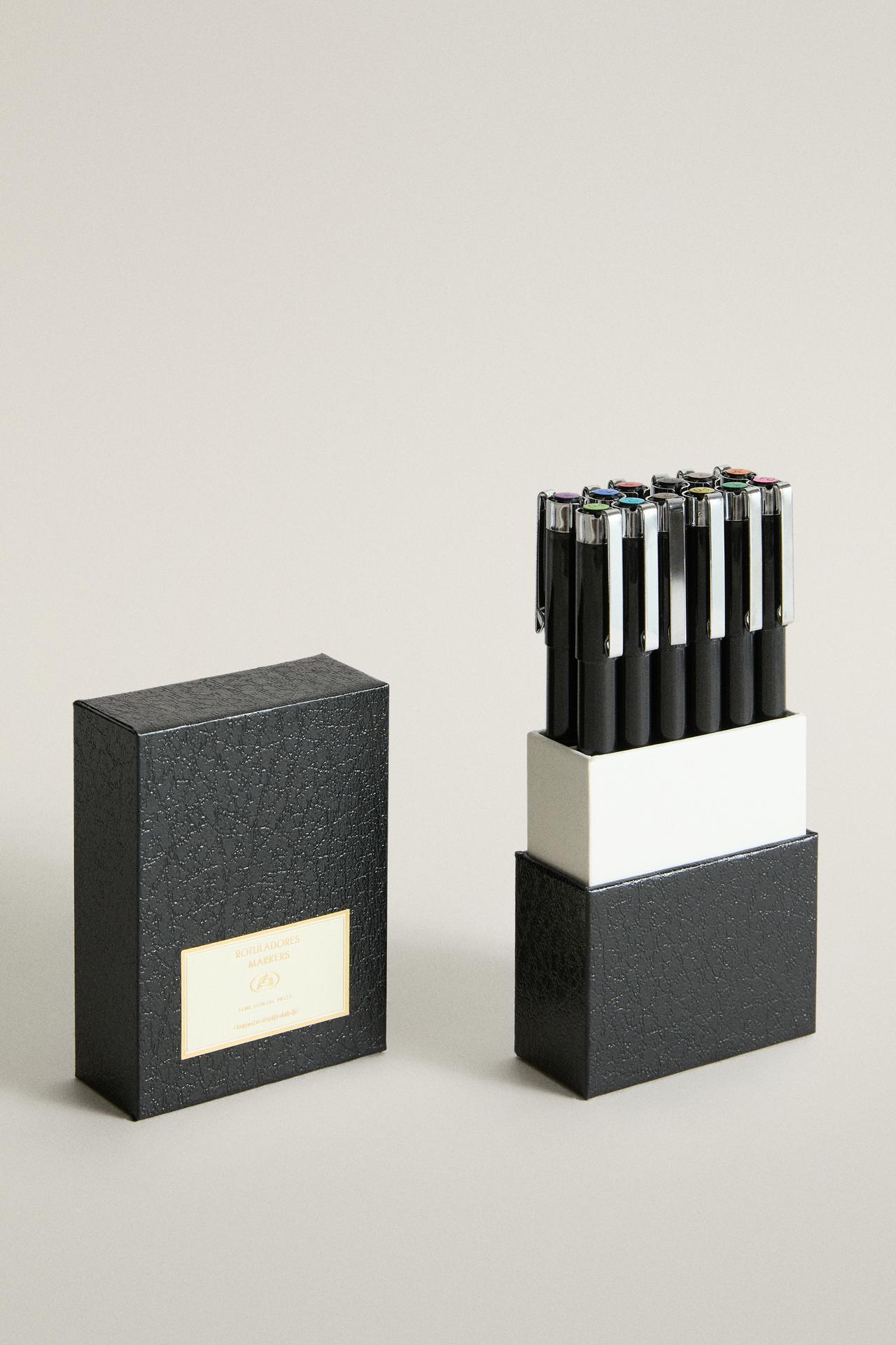 FINE-TIP MARKER PACK (PACK OF 12) — Black