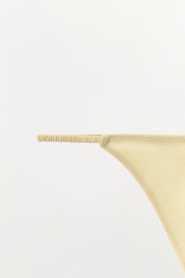SILK BLEND THONG - Yellow by Zara - Image 6