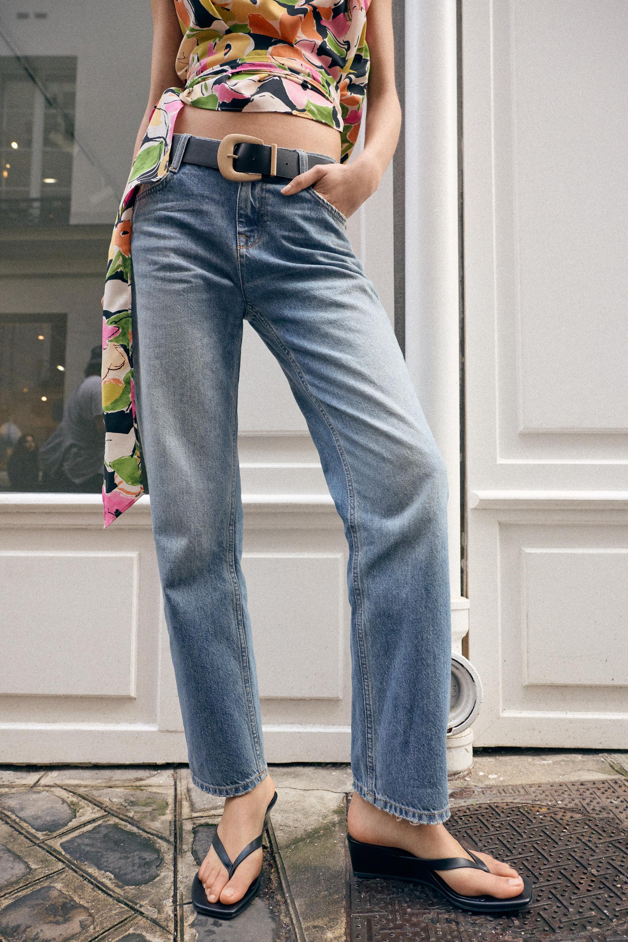Z1975 MID-RISE SLIM FIT BELTED JEANS