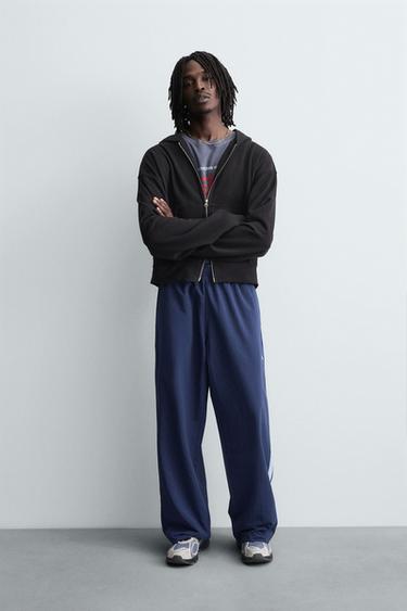 Zara TECHNICAL PANTS WITH STRIPES - Bluish - Image 0