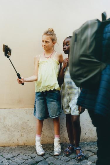 TOP BRODERIES - Citron vert de Zara