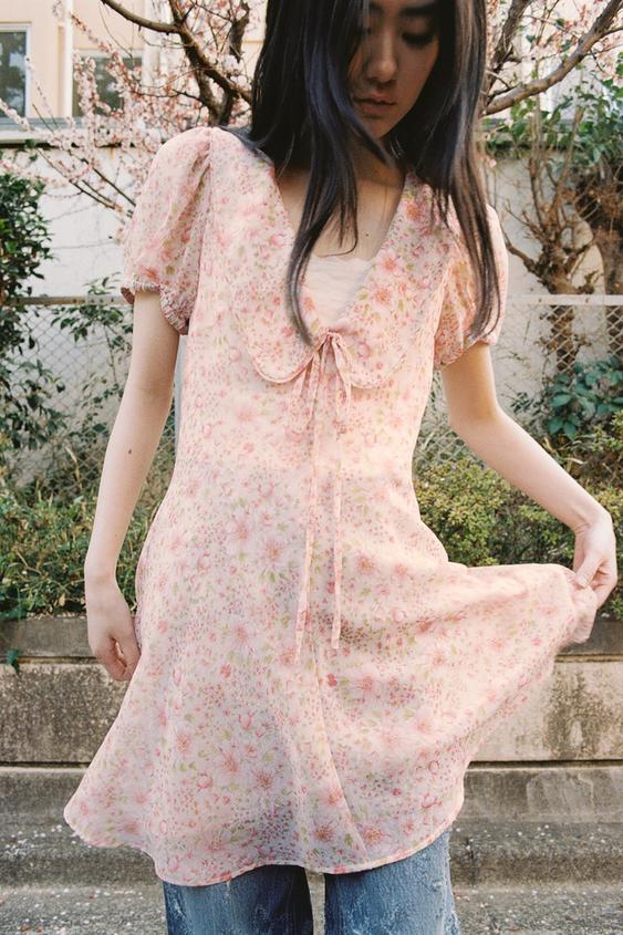 パフスリーブドレスワンピース | ZARA 日本
