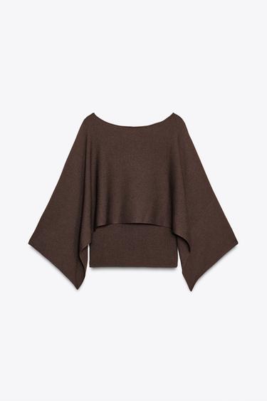 TOP PUNTO CAPA - Marrón de Zara