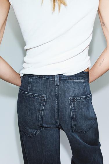 TRF BALLOON MID-WAIST JEANS WITH BELT LOOPS - Indigo by Zara - Image 6