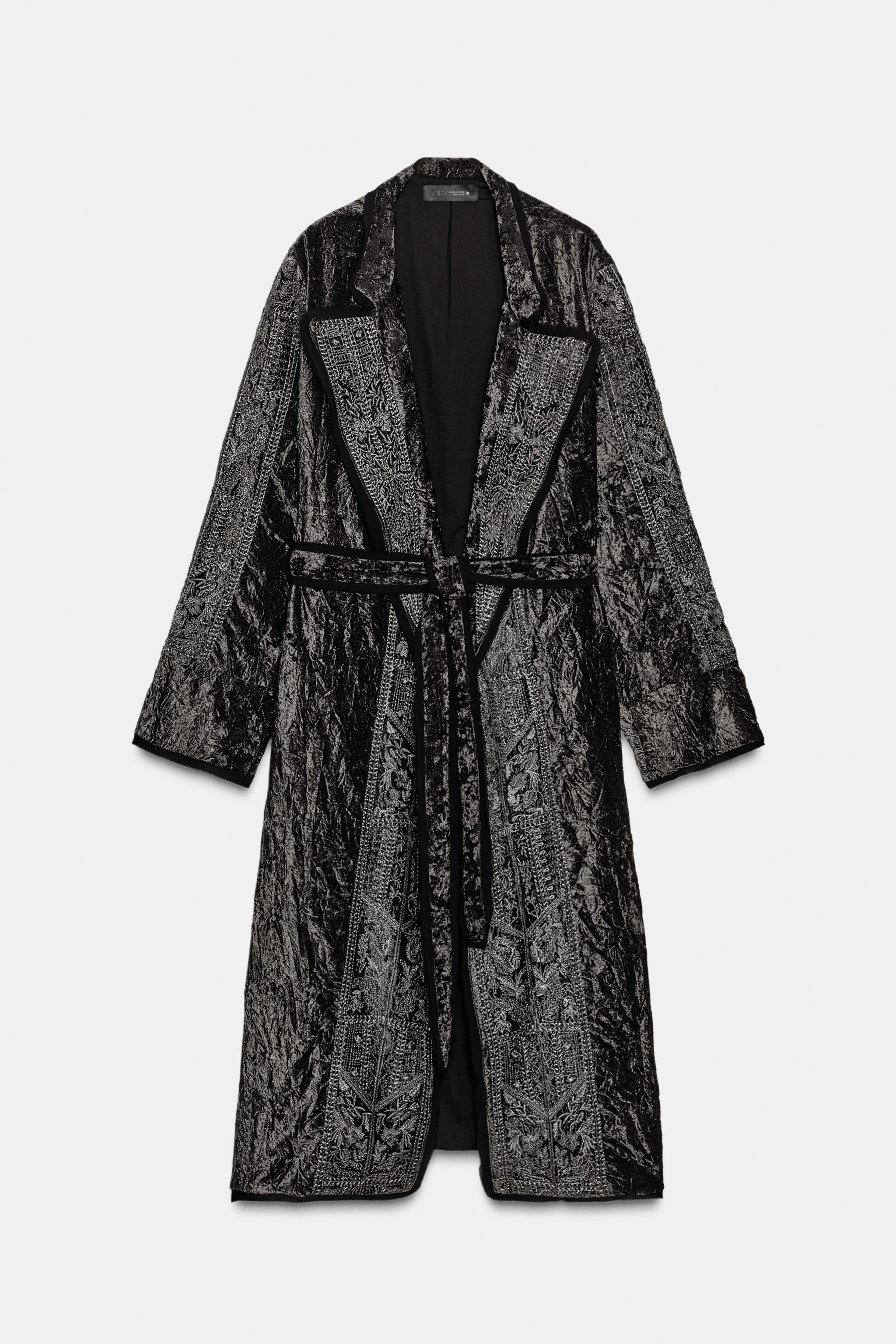 EMBROIDERED VELVET KIMONO ZW COLLECTION LIMITED EDITION