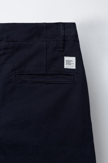 PANTALON CHINO BASIQUE - Bleu marine de Zara - Image 3