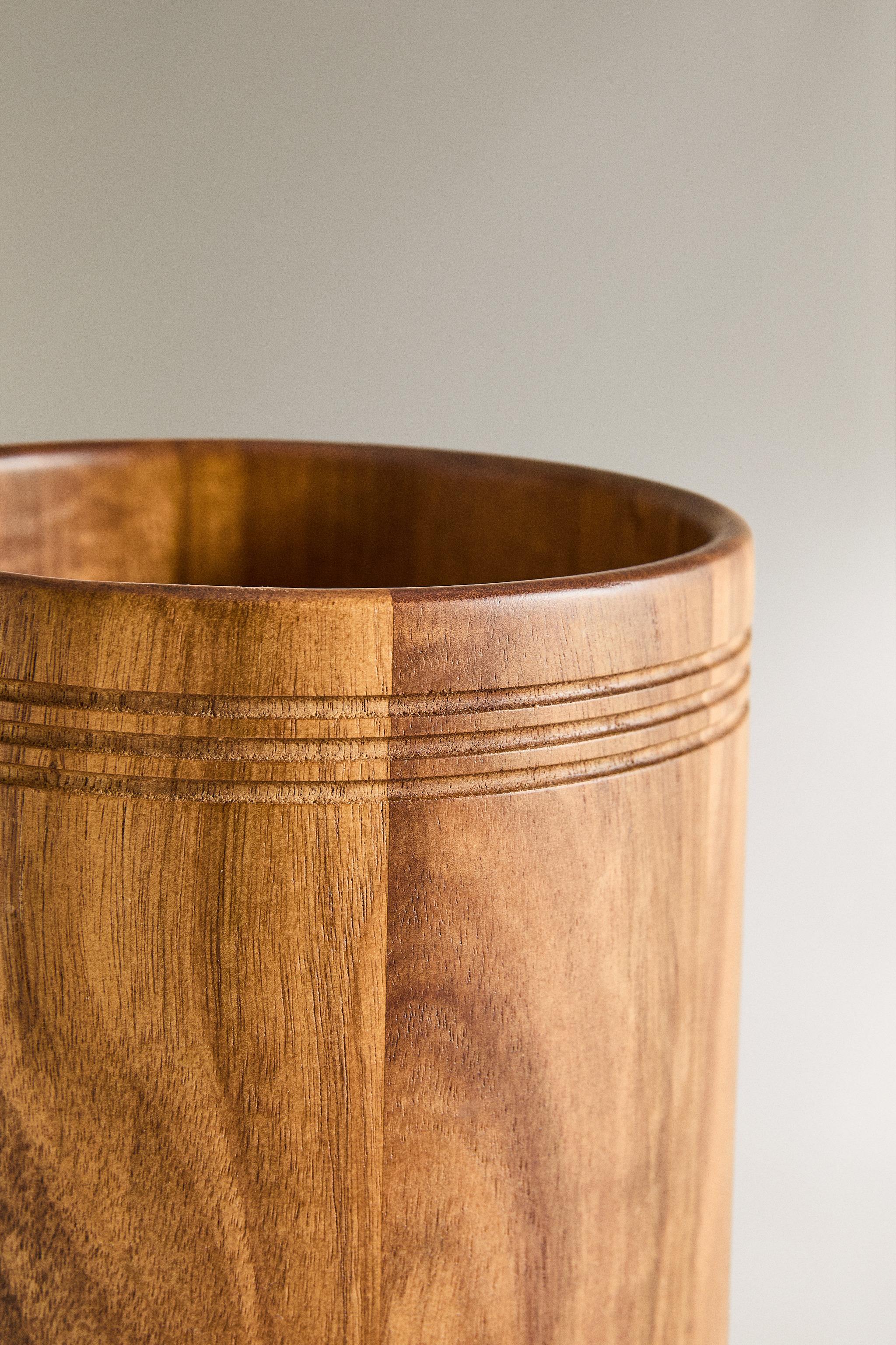 WOODEN UTENSIL JAR