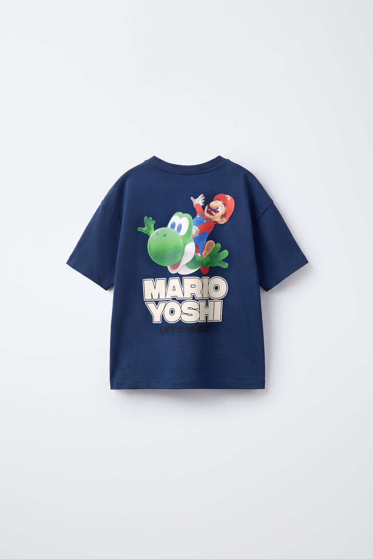 MARIO BROS ™ © NINTENDO PRINT T-SHIRT — Blue