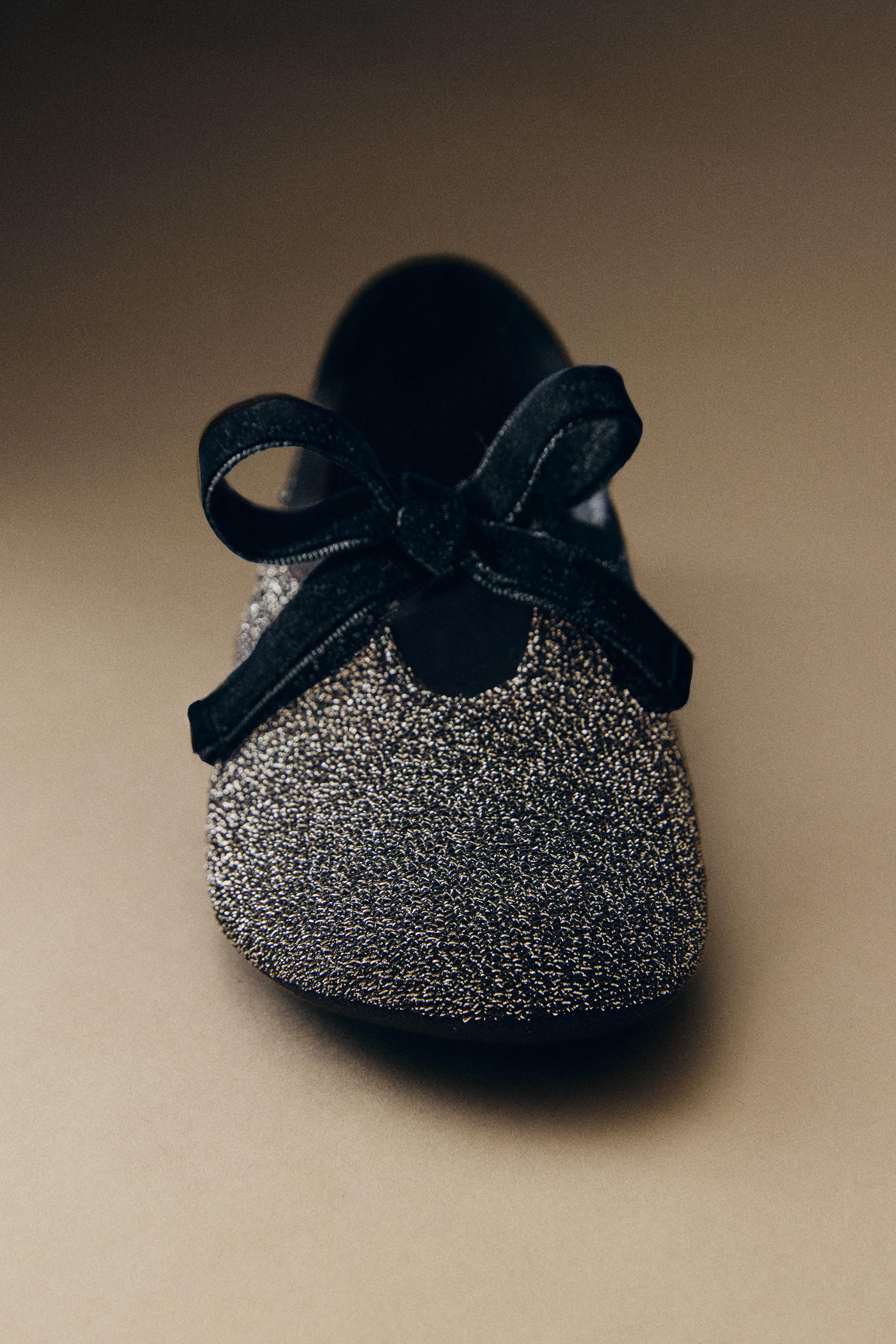 CHILDREN'S GLITTER BALLET FLATS