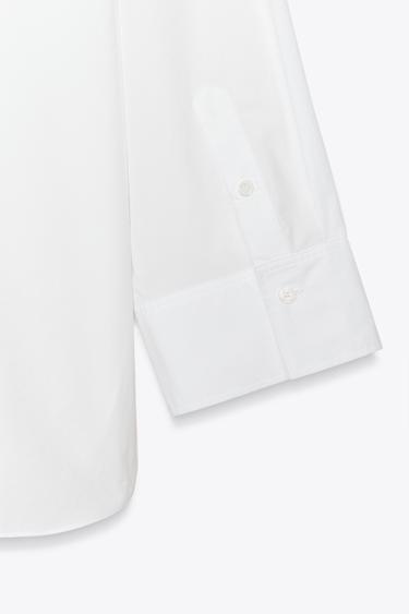 CHEMISE EN POPELINE ZW COLLECTION - Blanc de Zara - Image 3