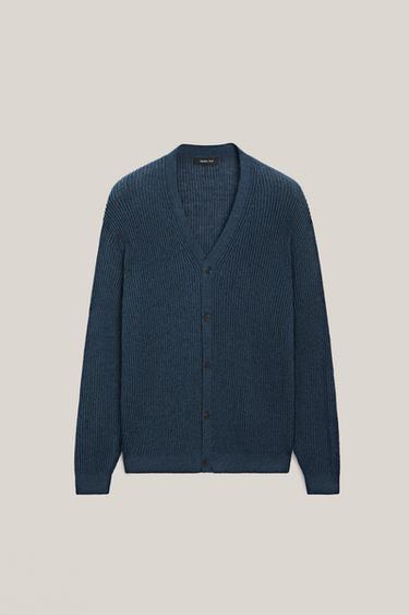 Zara V-neck knit cardigan - LIMITED EDITION - Navy blue