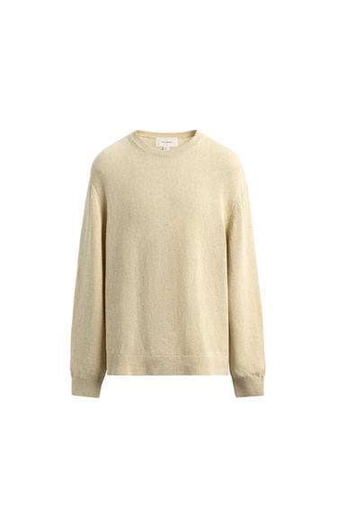 COTTON BLEND TWISTED YARN JUMPER - Vanilla by Zara
