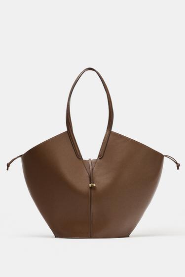 Zara MAXI BASKET SHOPPER - Brown - Image 0