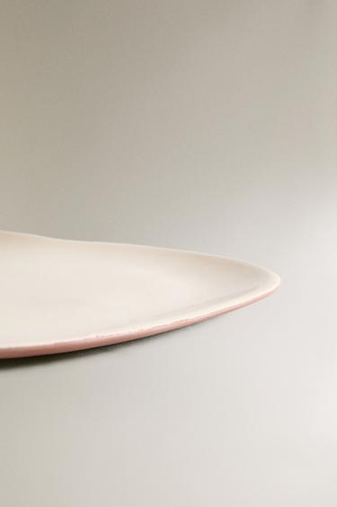 IRREGULAR STONEWARE DINNER PLATE - Ecru by Zara - Image 3