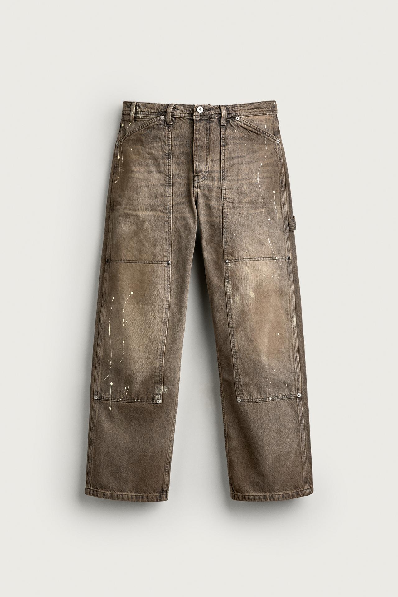 VINTAGE WASH CARPENTER TROUSERS — Grey