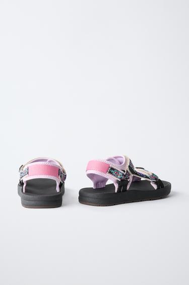 SANDALES TECHNIQUES BRODÉES - Multicolore de Zara - Image 4