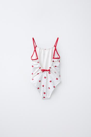 MAILLOT DE BAIN IMPRIMÉ FRAISES (6-14 ANS) - Rouge de Zara - Image 1