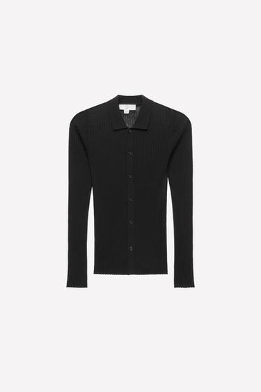 CAMISA DE PUNT LLANA - SEDA LUDOVIC DE SAINT SERNIN x ZARA - Negre de Zara