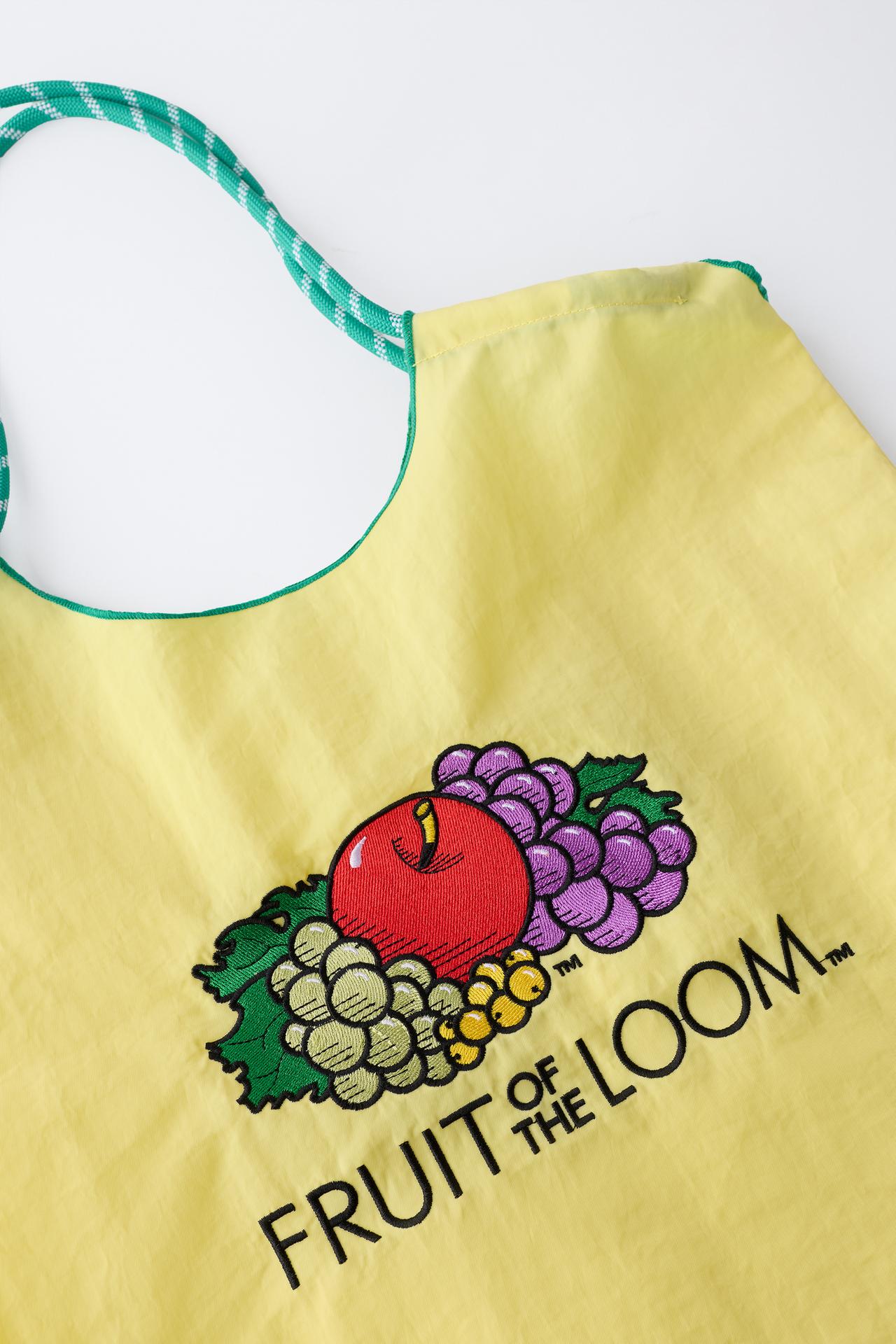 FRUIT OF THE LOOM™ LOGO PRINT TOTE BAG — Yellow