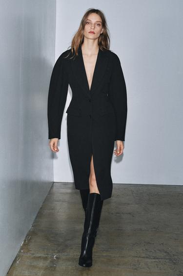 ABRIGO ENTALLADO ZW COLLECTION - Negro de Zara