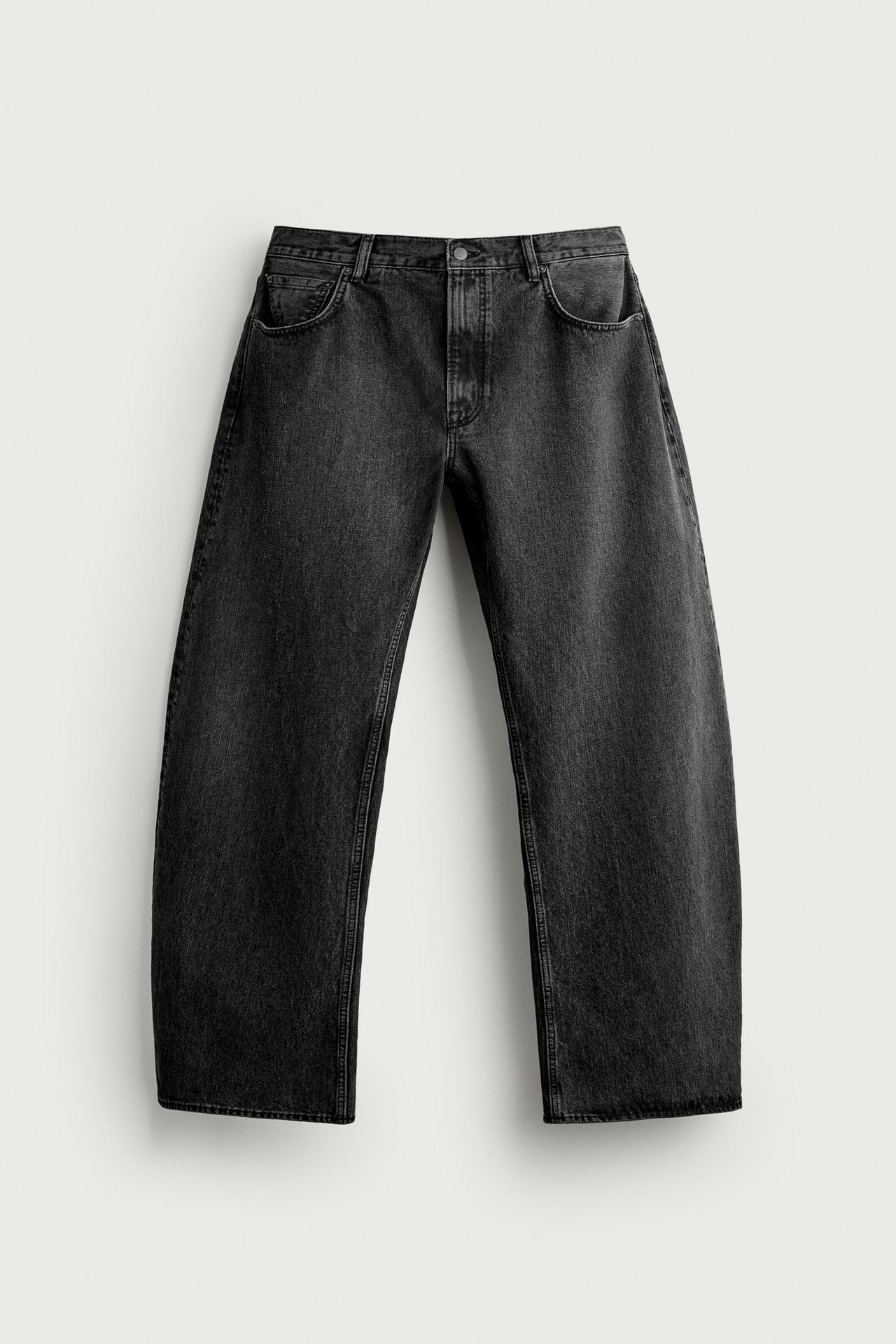BALLOON-FIT JEANS — Charcoal